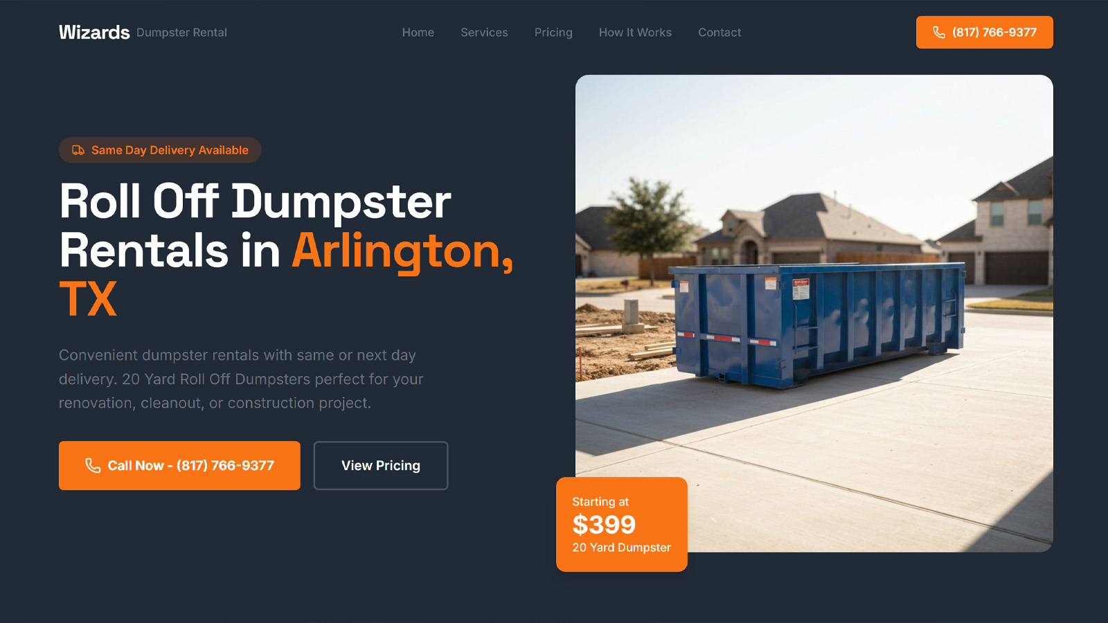 Wizards Dumpster Rental screenshot